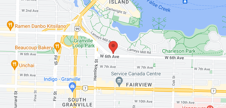 map of 112 1345 W 4TH AVENUE